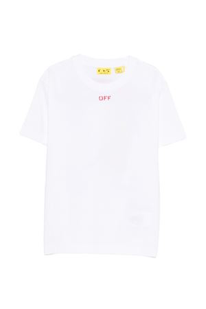 t-shirt in cotone bianco OFF WHITE KIDS | OBAA002S26JER006110